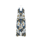 Midnight Orchid Open-Back Dress