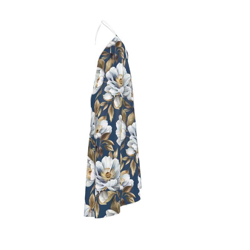 Midnight Orchid Open-Back Dress